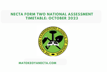 Form Two National Assessment Timetable