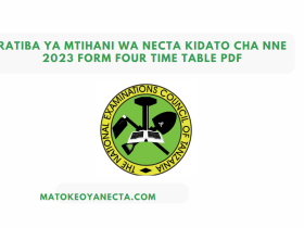 Ratiba ya Mtihani wa NECTA kidato cha nne 2023 Form Four Time Table PDF