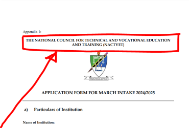NACTVET March Intake Application Form